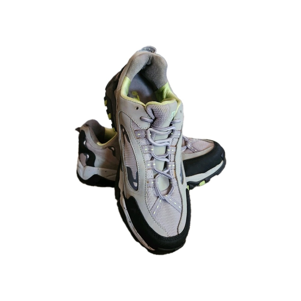 Teva Hiking Shoes Gray w/ Green Accents Low Top Lace Up Women's‎ 9.5